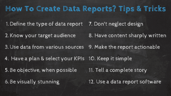 Top 12 data reporting best practices and tricks on how to build efficient reports
