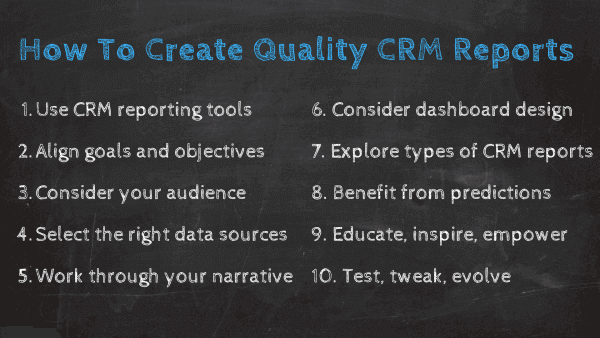 Top 10 tips and best practices to create quality CRM reports