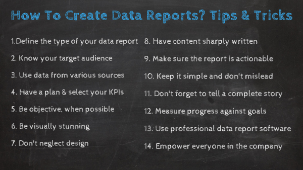 Top 14 data reporting best practices and tricks on how to build efficient reports