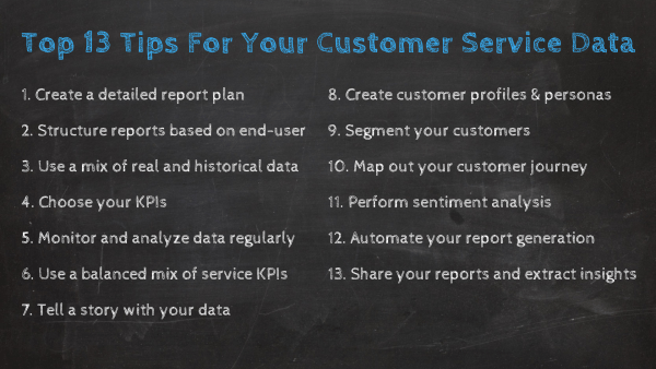 Top 13 tips for your customer service data analysis process 