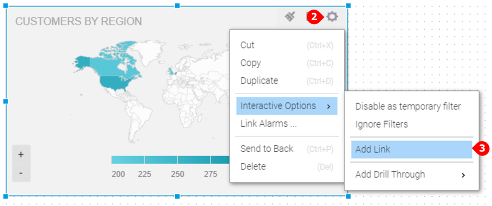 how to set a link on a dashboard